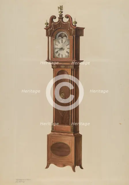 Tall Clock, c. 1938. Creators: M. Rosenshield-von-Paulin, Lawrence Philips.