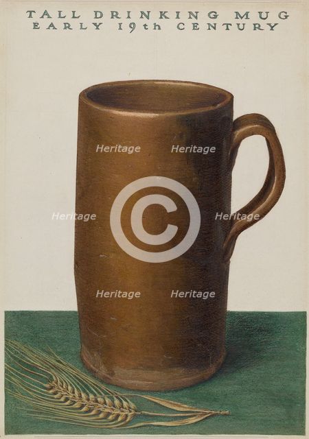 Tall Drinking Mug, 1935/1942. Creator: John Matulis.