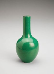 Tall green vase, date unknown. Creator: Unknown