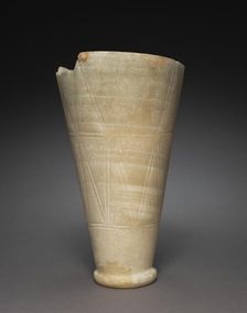 Tall Jar with Rope Patterns, 2647-2454 BC. Creator: Unknown