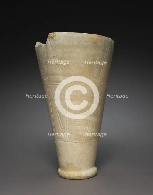 Tall Jar with Rope Patterns, 2647-2454 BC. Creator: Unknown.
