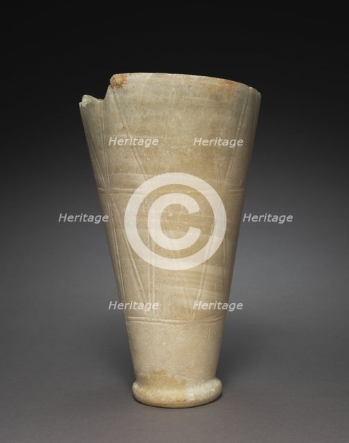 Tall Jar with Rope Patterns, 2647-2454 BC. Creator: Unknown.