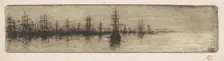 Tall Ships in a Harbor, c. 1880. Creator: Henri-Charles Guerard