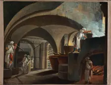 Tallow foundry at the Hotel-Dieu, 1773. Creator: Pierre-Antoine Demachy