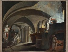 Tallow foundry at the Hotel-Dieu, 1773. Creator: Pierre-Antoine Demachy