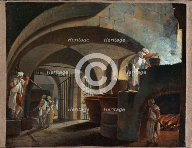 Tallow foundry at the Hotel-Dieu, 1773. Creator: Pierre-Antoine Demachy.