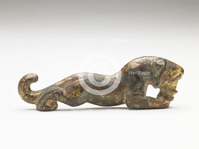 Tally in the form of a tiger (fragment), Han dynasty, 206 BCE-220 CE. Creator: Unknown.