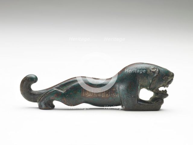 Tally in the form of a tiger (fragment), Han dynasty, 206 BCE-220 CE. Creator: Unknown.