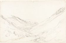 Tally Llyn from Llyn Trigrain, 1803. Creator: Cornelius Varley