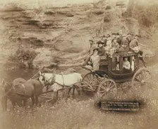 Tallyho Coaching Sioux City party Coaching at the Great Hot Springs of Dakota, 1889. Creator: John C. H. Grabill