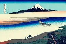 Tama River in Musashi Province (from a Series 36 Views of Mount Fuji), 1830-1833. Artist: Hokusai