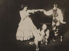 Tamara Karsavina, Vaslav Nijinsky and Adolph Bolm in the ballet Carnaval by R. Schumann