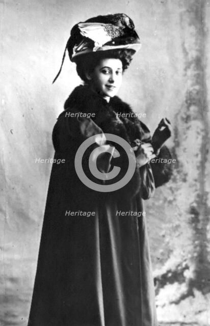 Tamara Karsavina, Russian ballerina, 1900s or 1910s.  Artist: Anon