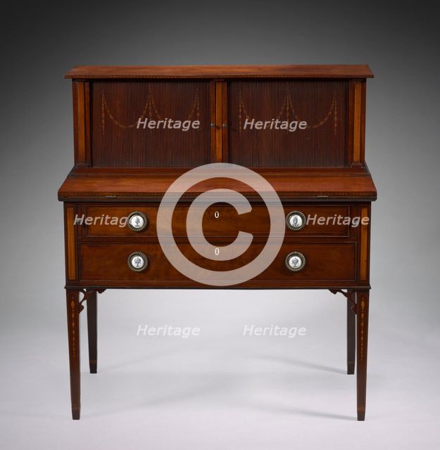 Tambour Desk, c. 1800. Creator: John Seymour (American, 1738-1818); Thomas Seymour (American, 1771-1848).