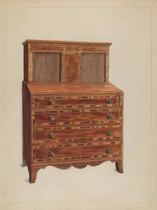Tambour Desk, c. 1936. Creator: Bernard Gussow