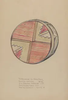 Tambourine or Hand Drum, 1935/1942. Creator: Melita Hofmann