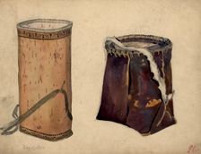 Tamgas made of birch bark of various types, Selkups, 1920. Creator: A. G. Vargin