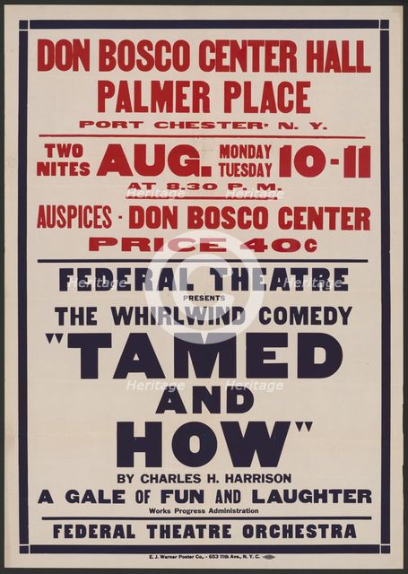 Tamed and How 1, Port Chester, NY, [1930s]. Creators: Unknown, Charles H Harrison.