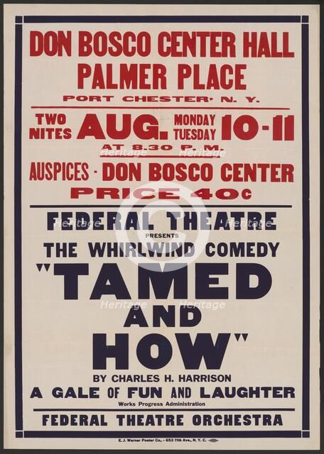 Tamed and How 1, Port Chester, NY, [1930s]. Creators: Unknown, Charles H Harrison.