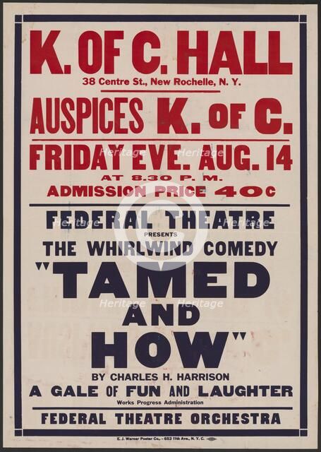 Tamed and How 2, New Rochelle, NY, [193-]. Creators: Unknown, Charles H Harrison.