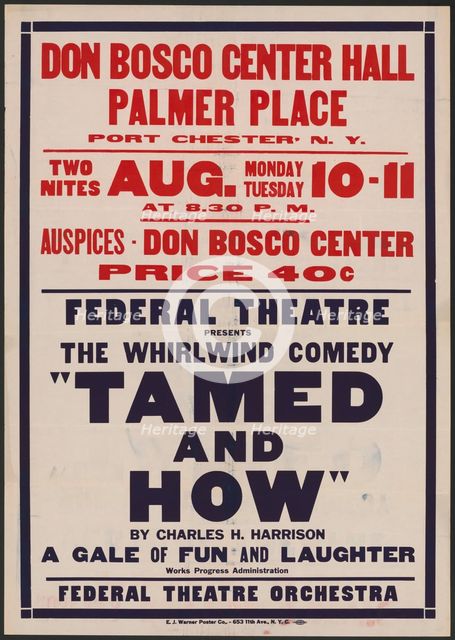 Tamed and How 2, Port Chester, NY, [1930s]. Creators: Unknown, Charles H Harrison.