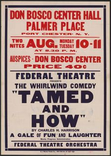 Tamed and How 2, Port Chester, NY, [1930s]. Creators: Unknown, Charles H Harrison