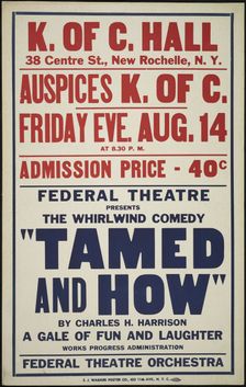 Tamed and How, New Rochelle, NY, [193-]. Creators: Unknown, Charles H Harrison
