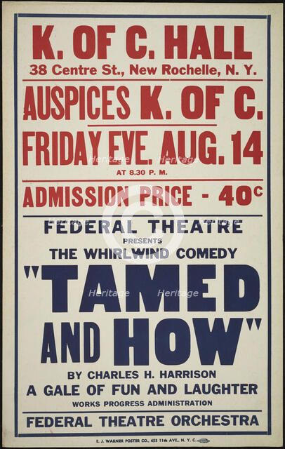 Tamed and How, New Rochelle, NY, [193-]. Creators: Unknown, Charles H Harrison.