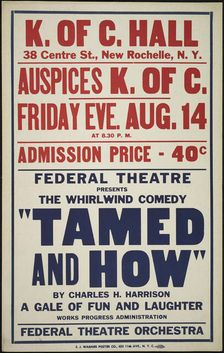 Tamed and How, New Rochelle, NY, [193-]. Creators: Unknown, Charles H Harrison