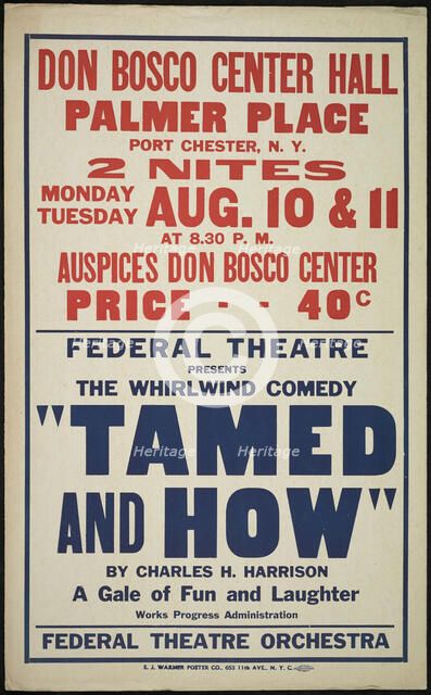 Tamed and How, Port Chester, NY, [1930s]. Creators: Unknown, Charles H Harrison.