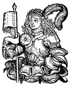 Tamerlane, Turcic conqueror, 1336-1405 (1493). Artist: Hartmannus Schedel