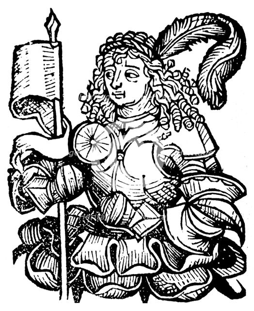 Tamerlane, Turcic conqueror, 1336-1405 (1493). Artist: Hartmannus Schedel
