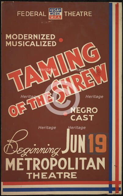 Taming of the Shrew, Seattle, 1939. Creator: Unknown.