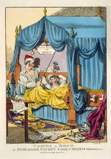 Taming a Shrew or Petruchio's Patent Family Bedstead, Gag & Thumscrews, 1815