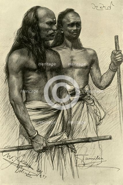 Tamil men, Colombo, Ceylon, 1898. Creator: Christian Wilhelm Allers.