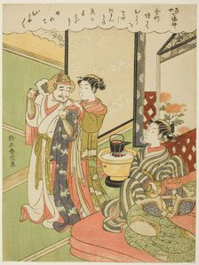Tamonten, from the series "The Seven Gods of Good Luck in Modern Life (Tosei Shichi Fukujin)", c1769 Creator: Suzuki Harunobu