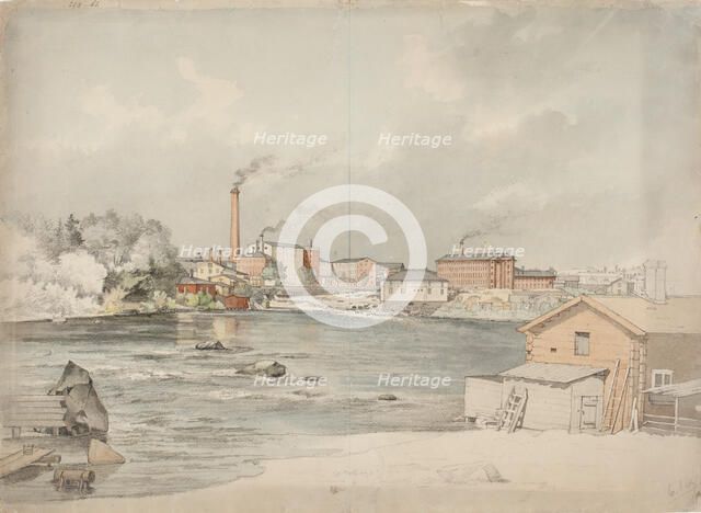 Tammerkoski, 1861. Creator: Magnus von Wright.