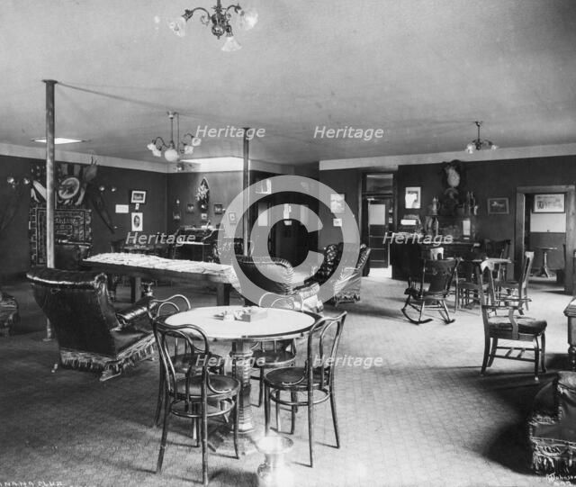 Tanana Club House interior, 1916. Creator: Unknown.