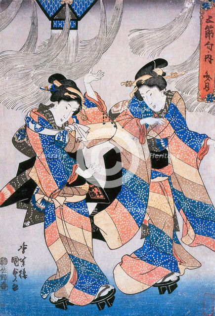 Tanabata Festival Dance, 1830s. Creator: Utagawa Kunisada.