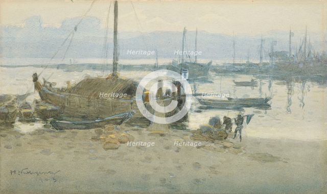 Tanabe Harbor, 1903. Creator: Nakagawa Hachiro.