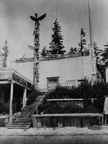 Tanaktak House, Harbeldown Island, c1914. Creator: Edward Sheriff Curtis