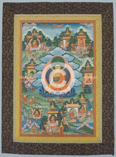 Tangka with Buddha, 19th century. Creator: Unknown.