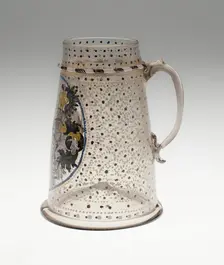 Tankard with Mansfeld Arms, Saxony, 1590/1600. Creator: Unknown