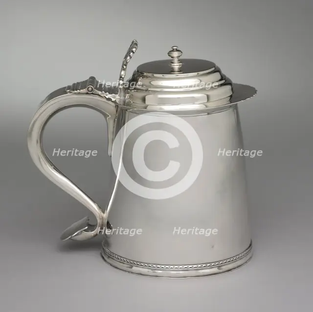 Tankard, c. 1710. Creator: Samuel Vernon (American, 1683-1737).
