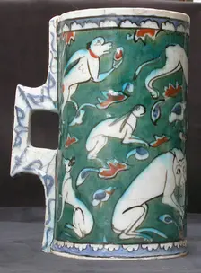 Tankard in Imitation of Metalwork Form, Turkey, last quarter 16th century. Creator: Unknown