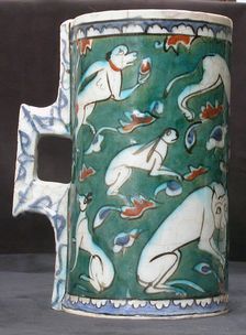 Tankard in Imitation of Metalwork Form, Turkey, last quarter 16th century. Creator: Unknown