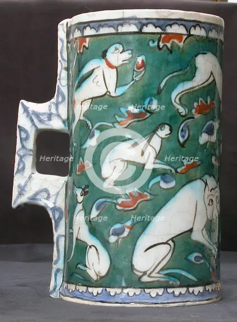 Tankard in Imitation of Metalwork Form, Turkey, last quarter 16th century. Creator: Unknown.