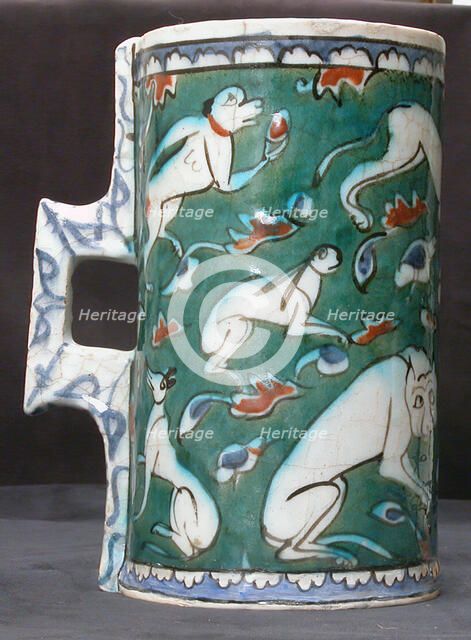 Tankard in Imitation of Metalwork Form, Turkey, last quarter 16th century. Creator: Unknown.