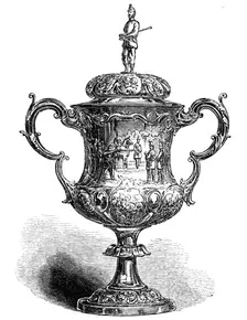Tankard presented to Captain Hall, of the 3rd (Ramsey) Isle of Man Rifle Volunteers, 1864. Creator: Unknown