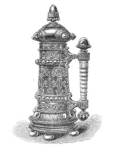 Tankard presented to the Nottingham (Robin Hood) Rifle Corps by the Duke of St. Albans, 1864. Creator: Unknown